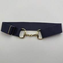 1 件可调节弹性腰带金属扣时尚服饰配饰女式腰带 2024 夏季、秋季、万圣节 - 彩色 - 查看 42