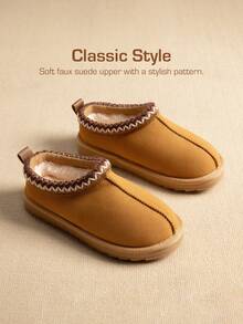 Girls Boys Slippers Kids Slippers House Fuzzy Indoor Outdoor Slipper Warm And Cosy For Little Kid Big Kid - 紫紅色 - 查看 7