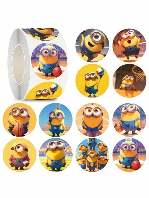 Minions 500pcs Minions Cartoon Stickers For Decorating Phone Cases, DIY Stickers For Notebooks, Handbags, Skateboards, Guitars, Mobile Phones, Cartoon Stickers For Children's Gifts, DIY Diary Notebook Decoration Materials For Students, Envelope Sealing Stickers For Paper Bags, Suitable For School Office Supplies, Writing Stationery, Party Gifts, And Return To School Gifts (Some Accessories Are Randomly Distributed). , Back To School Gifts