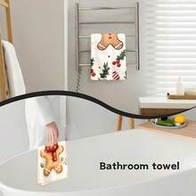 1set/2pcs/100pcs Christmas Gingerbread Man Pattern Kitchen Towels And Dish Towels, Suitable For Interior Decoration In Restaurants, Kitchens, Bathrooms, Party Decorations, Can Be Given As Holiday Gifts - Multicolor - View 9