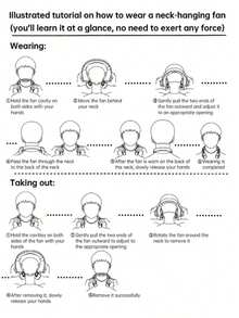 Portable Neckband Fan, Bladeless Fan, Digital Display, 5 Adjustable Speeds, Suitable For Indoor/Outdoor, Outdoor Sports Neck Fan, Essential For Holidays,Spring Summer Picks,Brides Maid Gifts,Room,Bedroom Decor,Beach,Travel,For Men,For Women,Vacation,Cute Stuff - Multicolor - View 9