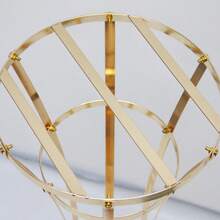 Vaso de metal dourado de 32 polegadas para decoração de mesa central, adequado para recepção de casamento, festa de aniversário, decoração de casa