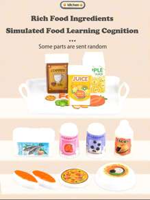 Kids Kitchen Playset - Mini Kitchen Utensils Set, Includes Cups, Cutlery, Milk, Cooking Accessories, Suitable For Children, Boys And Girls, Certified - Multicolor - View 4