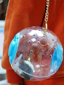 Cuib de jucărie cu minge de alergare pentru hamster, minge de alergare transparentă cu role, minge de alergare pentru hamster, potrivită pentru călătorii și transportul hamsterilor în barăci temporare pentru a împiedica pisicile să muște mingi de jucărie, cele mai bune cadouri de ziua de naștere pentru animale mici, produse pentru animale de companie, cuib de animale de companie, jucării pentru animale mici - Multicolor - Vizualizare 7