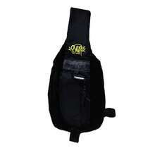 SYNA WORL 男女斜挎包，斜挎背包，腰包，夜光小号斜挎包，适合旅行、徒步、跑步 - 黑色 - 查看 3