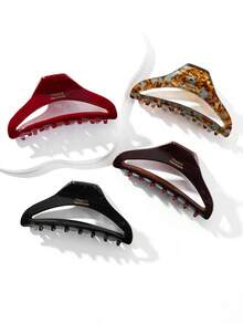 1pc Large Red Acetate Hair Claw Clip, Fashionable Updo Accessory Suitable For Everyday Wear Summer Hair Accessories Beach Vacay Hair Clips - Multicolor - View 15