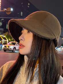 Mũ xô nữ thu/đông, chu vi lớn có thể điều chỉnh, vành mũ dày dặn, ấm áp, mềm mại - Ruth nhồi bông - Xem 8