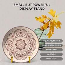 3-Pack Metal Display Stands Set - 3 Inch Adjustable Holder For Plates, Photos & Collectibles, Multi-Purpose Tabletop Decor For Home, Office, Retail Store & Gallery Displays