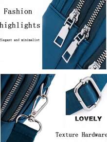 Nuevo estilo de bolso bandolera para damas, diseño de hombro, de moda para mujeres, adecuado para el uso de teléfonos móviles, ligero y compacto, multicapa. - Multicolor - Ver 2