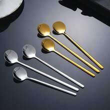 1 Stück/2 Stücke Edelstahl kleine runde Löffel, Kaffeelöffel, Vogelnestlöffel, Tassengesckenklöffel, Löffel mit langem Griff, Dessertlöffel, Gewürzlöffel und kleine Teelöffel