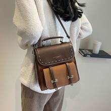 Women Fashion Backpacks - 卡其色 - 查看 8