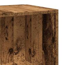 Larryhot Tavolino in legno antico 33x33x34 cm in legno ingegnerizzato, bello e pratico, ideale per riporre oggetti e decorare la casa - Castano - Visualizzare 7