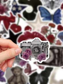 50pcs Pinterest Girl Stickers Laptop Handbook Mobile Phone Case Decoration Stickers