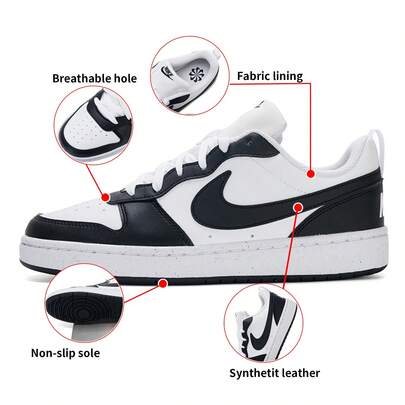 Nike COURT BOROUGH LOW RECRAFT BG (Courte Borough Low Recrawford BG) - Low-Top Retro Skate Shoes, Durable And Lightweight Athletic Shoes, Everyday Casual Shoes, Skateboard Shoes DV5456-131