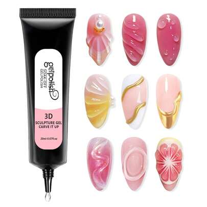 3D SCULPTURE GEL, 20ml Clear Sculpting Gel For Carving, Molding And Painting Nail Art Designs, Rhinestone Glue For Gems Decoration