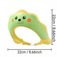 Regulowany czepek do kąpieli dla niemowląt – uroczy plastikowy czepek w kształcie foki, chroniący oczy i uszy, odpowiedni dla dzieci w wieku 0–9 lat (biały/różowy/zielony), akcesorium do kąpieli dla niemowląt, wysokiej jakości materiał, zabawny design, niezbędny podczas kąpieli dzieci