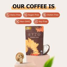 RYZE SUPERFOODS RYZE Mushroom Coffee USDA Organic With 6 Adaptogenic Mushrooms And MCT Oil, USA Grown Instant Coffee For Better Energy, Focus, Digestion, Immunity With Turkey Tail, Shiitake, Lion's Mane, 30 Servings - 60 phần ăn - Xem 7