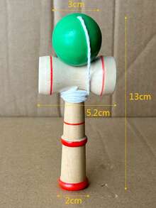 Wooden Kendama Skill Ball, Japanese Traditional Toy For Beginners And Professionals, Includes Sun And Moon Cups - Multicolor - View 11