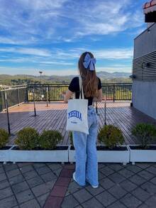 Ecobag "YESHUA HE SAVES" 100% Cotton - Màu be - Xem 2