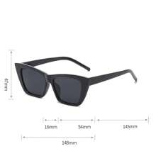 1pc Retro Cat Eye Black Glasses Personalized European And American Women's Fashion Glasses Summer Vacation Beach Accessories Geometric Shape Shades