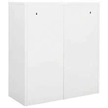Larryhot Mobiletto da ufficio Bianco 90x40x102 cm Acciaio, bello e pratico, ideale per riporre oggetti e decorare la casa - Bianco - Visualizzare 5