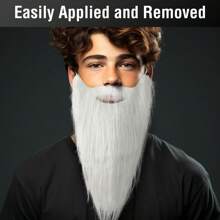 WILDREEDS Fake Mustaches, Novelty Fake Beard, False Facial Hair For Cosplay Costume And Festival Party-Suitable For Children Over 3 Years Old