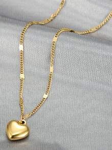 1 pieza Collar de flor hueca de estilo francés minimalista para mujeres, joyería de acero inoxidable para uso diario, San Valentín