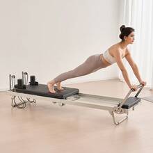 Foldable Pilates Reformer, Pilates Workout Machine For Home Gym Studio Use, Pilates Bed With Dual Resistance- Spring & Cord, Reformer Set For Advanced Users And Beginners, Up To 400 LBS - Black - View 1