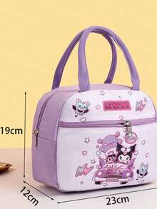 Sanrio Kuromi Student Insulated Lunch Bag, Thick Aluminum Layer, Cute Cartoon Insulated Food Bag, Large Capacity Waterproof Bento Box, Cute Gift Set, Suitable For Students