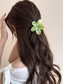 4 件/1 件 2.83 英寸/7.2 厘米大号渐变色花朵发夹，优雅、百搭、时尚，适合女性日常佩戴、派对、海滩、马尾辫、发髻、洗漱、化妆、服装配饰发夹爪夹发夹发夹发夹发夹发饰秋季配饰 - 彩色 - 查看 8