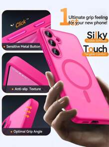 Premium Matte Magnetic Wireless Charging Phone Case Designed For For Galaxy S25, S24, S23 Ultra Plus, Featuring Shockproof Lens Protection And A Durable Acrylic Back.