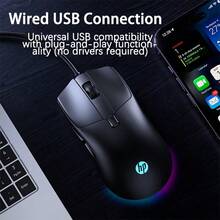 HP 滑鼠G160 網咖級微動開關 高精準光學引擎 6鍵宏編程 人體工學辦公室遊戲全能 耐用電競滑鼠 黑色 - 黑色有聲款 - 查看 5