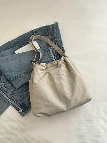 女士可转换斜挎包 - 大容量尼龙手提包，配有可调节肩带和抽绳封口，涤纶衬里，有多种颜色可供选择，适合工作、旅行和休闲外出。 - 彩色 - 查看 14