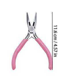 高品质碳钢珠宝钳，圆嘴锯齿状边缘 - 粉色，非常适合 DIY 串珠和手工制作 - 彩色 - 查看 6