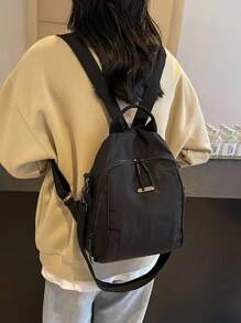 Large Capacity Commuting Travel Backpack, Stylish Shoulder Crossbody Multifunctional Handbag, Suitable For 8-Inch Laptops. School Bags University Bag Bag For School College