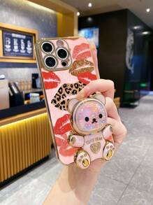 1 件高品质玫瑰金电镀纯色简约个性化折叠支架防震全覆盖手机壳，适用于 Apple 16e/16 Pro Max/11/13/15 Pro Max、Galaxy S25/S24 Ultra/S23 Ultra/A05S/A15 5G/A54、Redmi Note 13 4G/13 Pro 4G 防水防摔防刮 - 彩色 - 查看 1