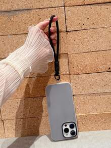 1条尼龙手机挂绳 + 1个TPU+PC二合一磨砂果冻手机壳套装，男女通用，适合户外旅行和跑步，防摔耐用，简约夏日马卡龙色，兼容 11/12/13/14/15/16/16 Pro/16 Pro Max/17/17 Pro/17 Pro Max/17 Air、A17/A16/A15/S25 Ultra/S24 FE/S23 Plus/S22/A56/A55/A54/A73/A72/A06/A05，兼容Redmi 14C/15C/13C/Redmi Note 14 Pro+ 5G，兼容Poco C75/C65，国际版，非国内版 - 黑色 - 查看 3