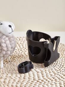 1个/款式可选婴儿推车/轮椅杯架，带手机支架 - 耐用ABS材质，黑色 - 适合父母、护理人员和轮椅使用者 - 通用兼容性 - 送给新手父母和老人的完美礼物（螺丝式设计，可开合调节松紧度；杯架槽宽8.6厘米，高9.5厘米；请勿放置高度超过23厘米的杯子，以免不稳而掉落）