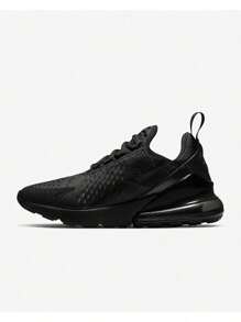 Nike Air Max 270 时尚简约纯色系带透气运动鞋 - 黑色 - 查看 3