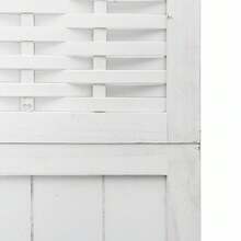 vidaXL Room Divider 4 Panels White Solid Wood Paulownia - trắng - Xem 6