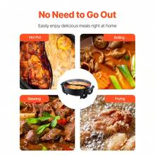 Electric Hot Pot, 1360W 5 L Double-Flavor Shabu Shabu Pot, Non-Stick Electric Cooker With Divider, Clear Glass Lid, Temperature Control, Chinese Hotpot For 6-10 People Family Dinning & Party - Xem 6