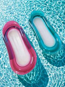 1pc Adult Inflatable Floating Swimming Lounger, Large Thick Inflatable Float Bed With Soft Mesh Center, Durable PVC Quick Fold Design Strap, Suitable For Swimming Pool, Outdoor Beach Games, Pool Party, Sunbathing In Summer - Multicolor - View 5