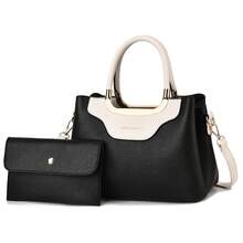 Women Top Handle Bags - 白格子拼白 - 查看 3