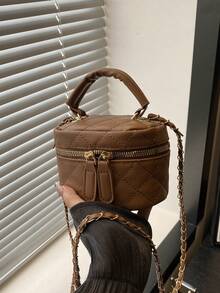 轻便迷你包、链条包、绗缝包、手提包、水桶包，适合女孩、大学生和上班族女性，非常适合办公室、大学、工作、通勤、户外活动、旅行和野餐。 - 咖啡 - 查看 10