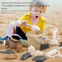 Set Juguetes de Playa Para Niños Modelos Castillo de Animales 18 PCS - Gris - Ver 6