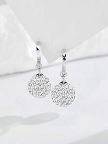 1 件 925 纯银珠宝香巴拉奢华锆石女款流行原创高端复古耳钉时尚配饰创意礼物 - 單隻耳環 - 查看 6