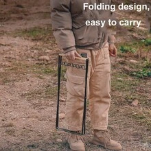 1pc Foldable Outdoor Trash Bag Holder Portable Camping Garbage Rack With Wooden Handle Durable And Lightweight Sundries Storage Rack Plastic Bag Holder For Camping Picnic Barbecue And Home Kitchen, Space Saving Design