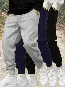 Herren Outdoor Lauf Sweathose mit Kordelzug an Taille und Knöchel, elastische, locker sitzende lässige Sporthose