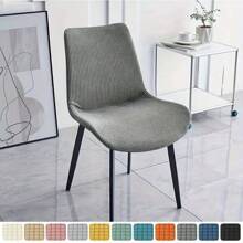 1PC Polar Fleece Arc Chair Covers Solid Color Dining Chair Slipcovers Anti-Dirty Make Up Chair Seat Protctor For Home Wedding Banquet - Multicolor - View 10