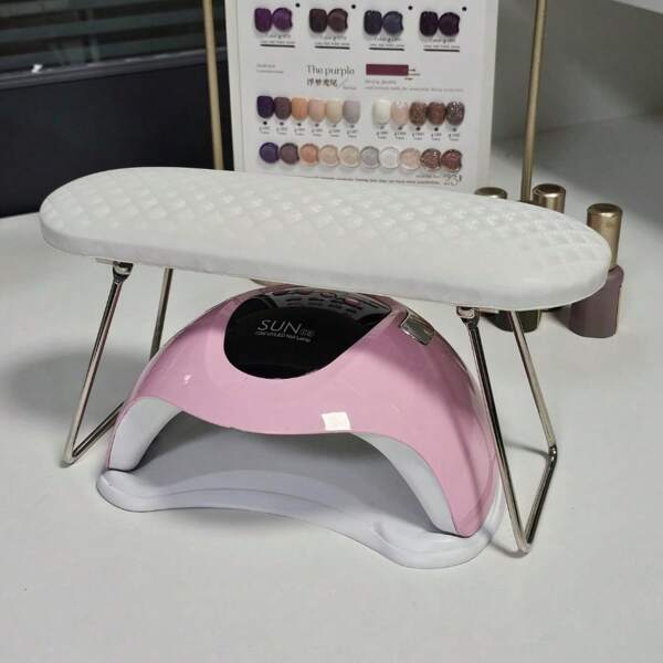 1 Pieza Almohada plegable para descansar la mano durante la manicura, Almohada de descanso para el brazo, Cojín suave para la muñeca para el cuidado de las uñas, Herramienta para salón, estudio o uso en el hogar para técnicos de uñas